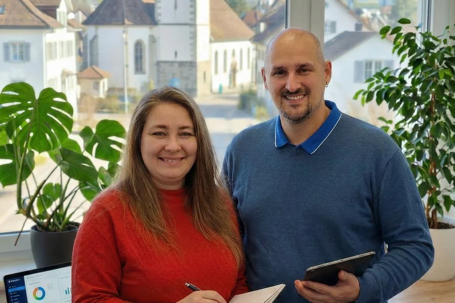 Nicole Pfyl-Werder und Samuel Pfyl, das Treuhand-Team von Pfyl's in Villmergen